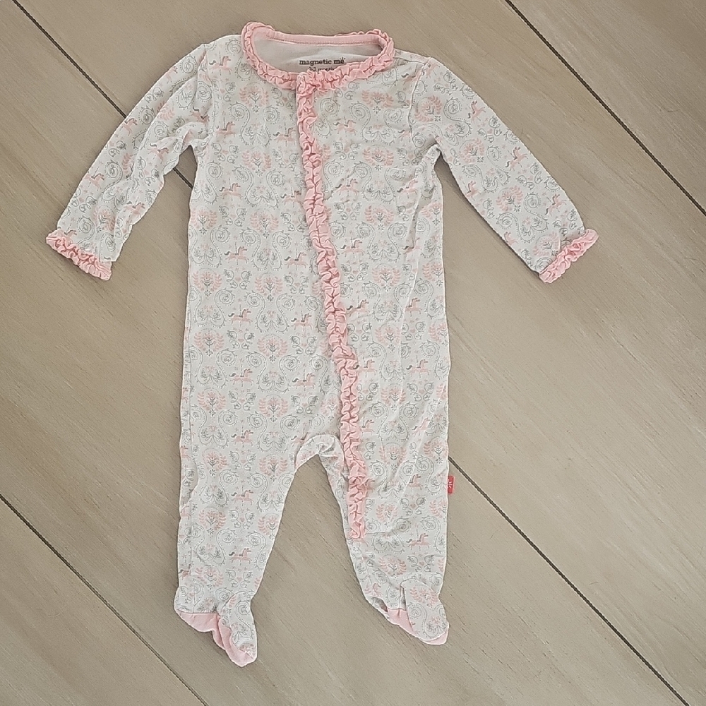 Pink Ruffled Kids One Piece